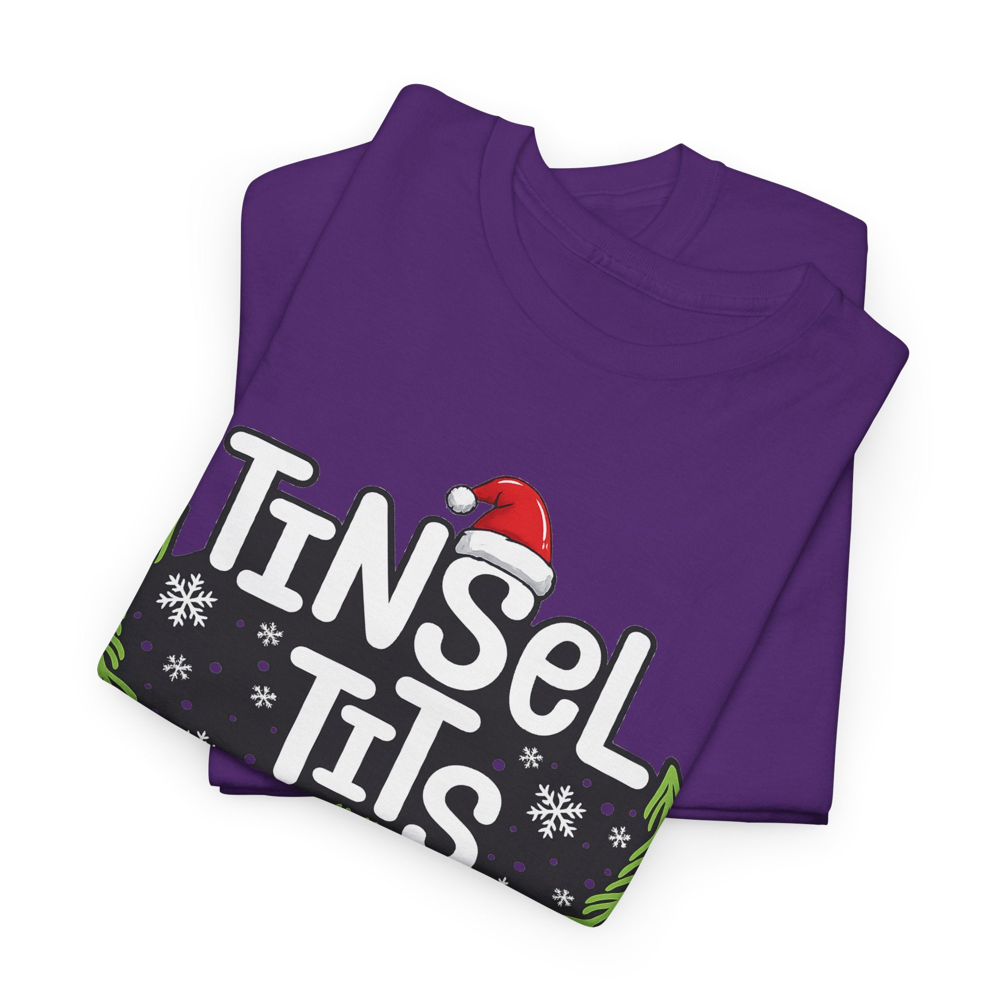 T-Shirt — "Tinsel Tits" Funny Christmas Wreath Holiday Tee