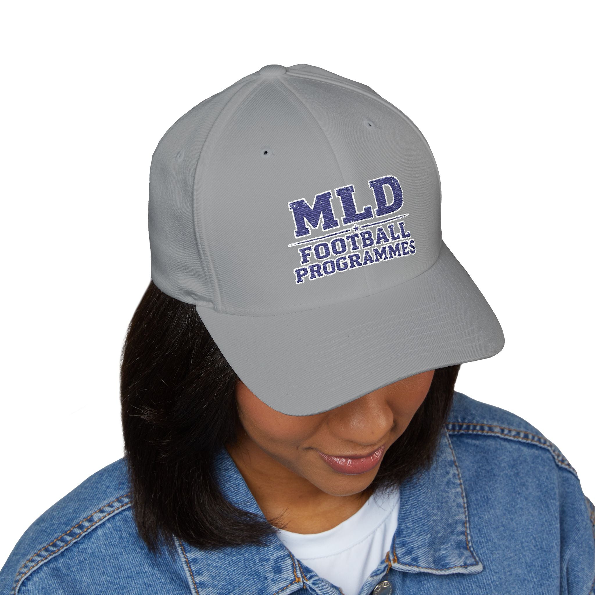 MLD Football Programmes Embroidered Cap – Structured Closed-Back Baseball Hat
