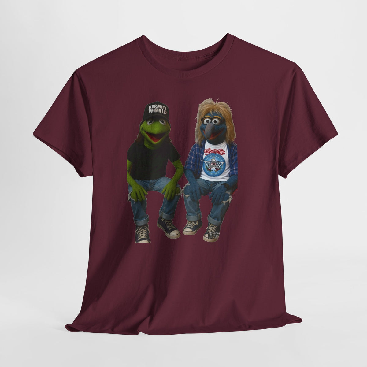 Kermit & Gonzo Waynes World Inspired Character Graphic T-Shirt