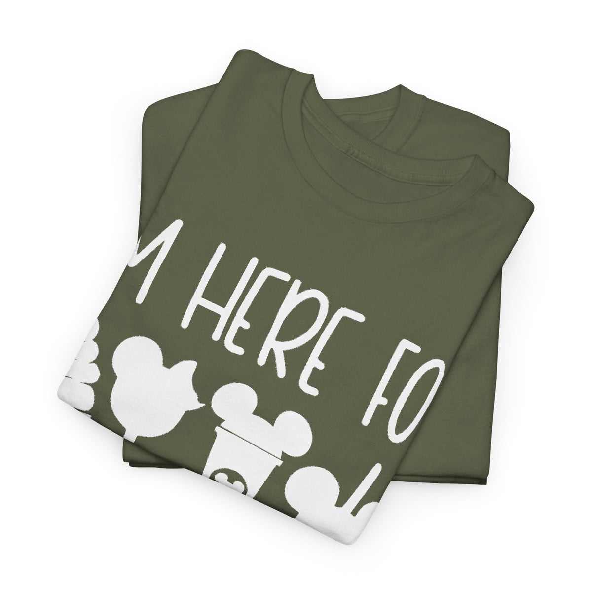 I'm here for the snacks Unisex Heavy Cotton Tee