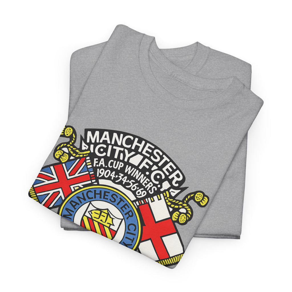 Manchester City Vintage Crest Tee — 'The Super Blues' 1970 European Cup Winners