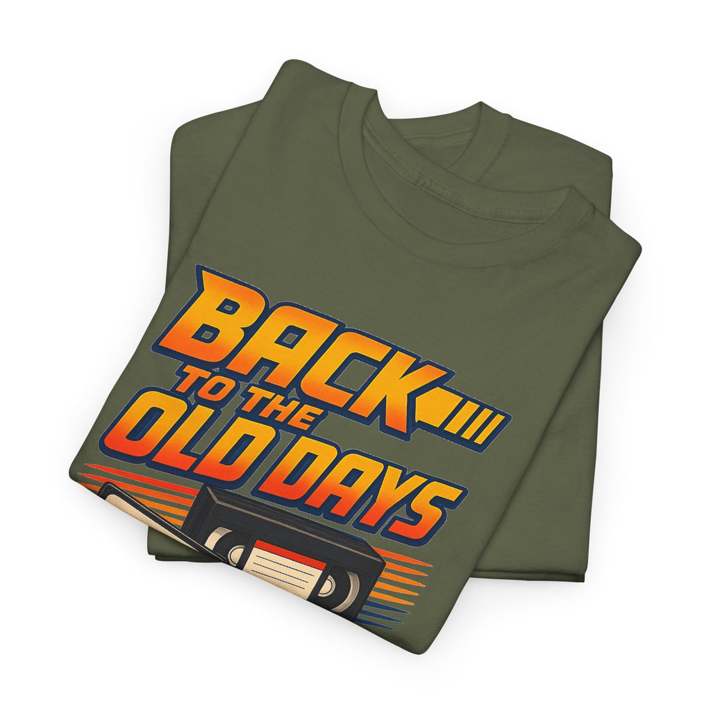 Back to the Old Days Tee – Retro Cassette & VHS Nostalgia T-Shirt