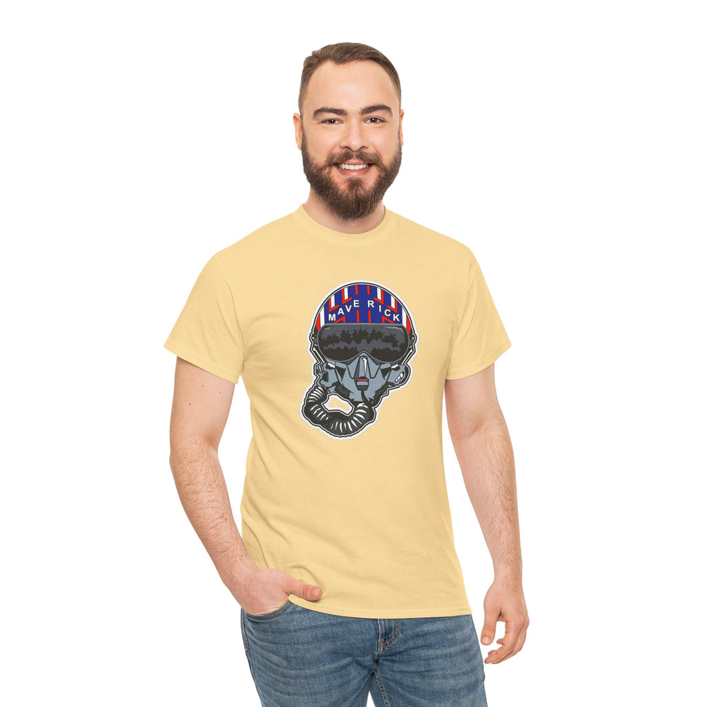 Skull Pilgrim Tee — Retro Striped 'Maverick' Helmet Graphic Shirt