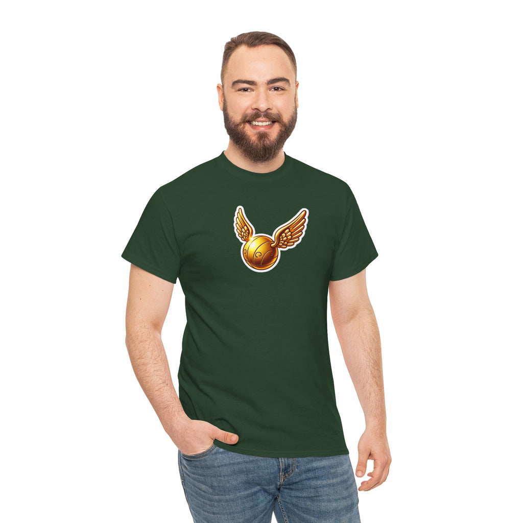 Golden Snitch Cotton T‑Shirt — Quidditch Wizarding Fan Tee