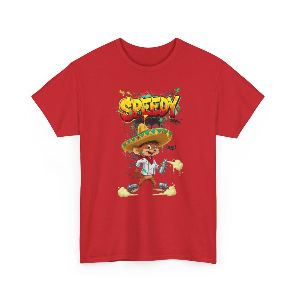 Speedy Sombrero Cartoon Tee — Mexican Street Food Runner Graphic T-Shirt