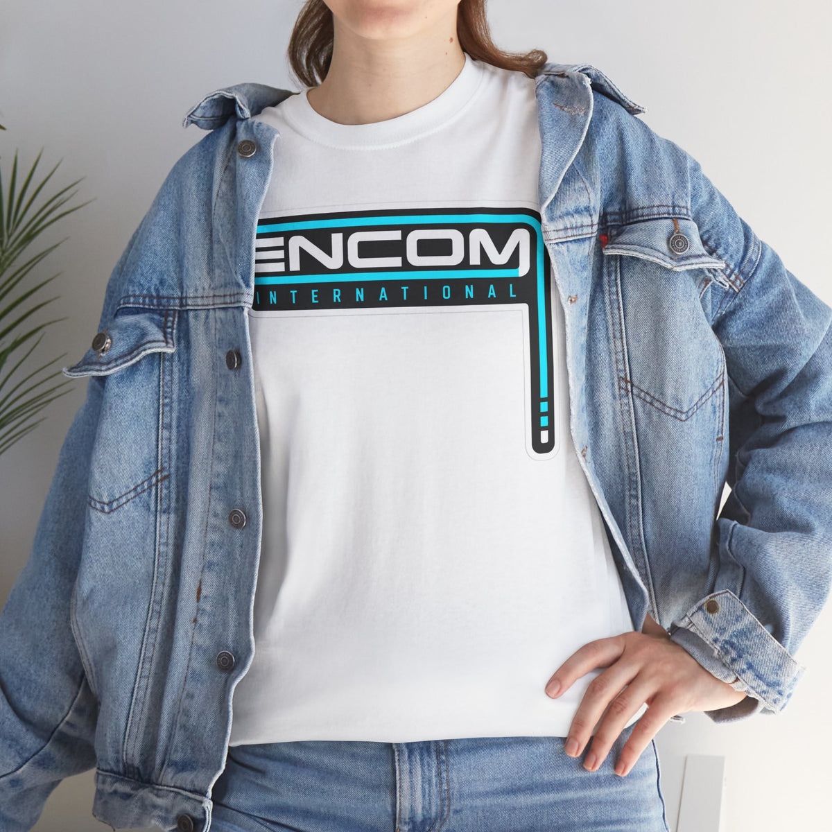 ENCOM International Logo Cotton T-Shirt — Retro Tech Gaming Tee