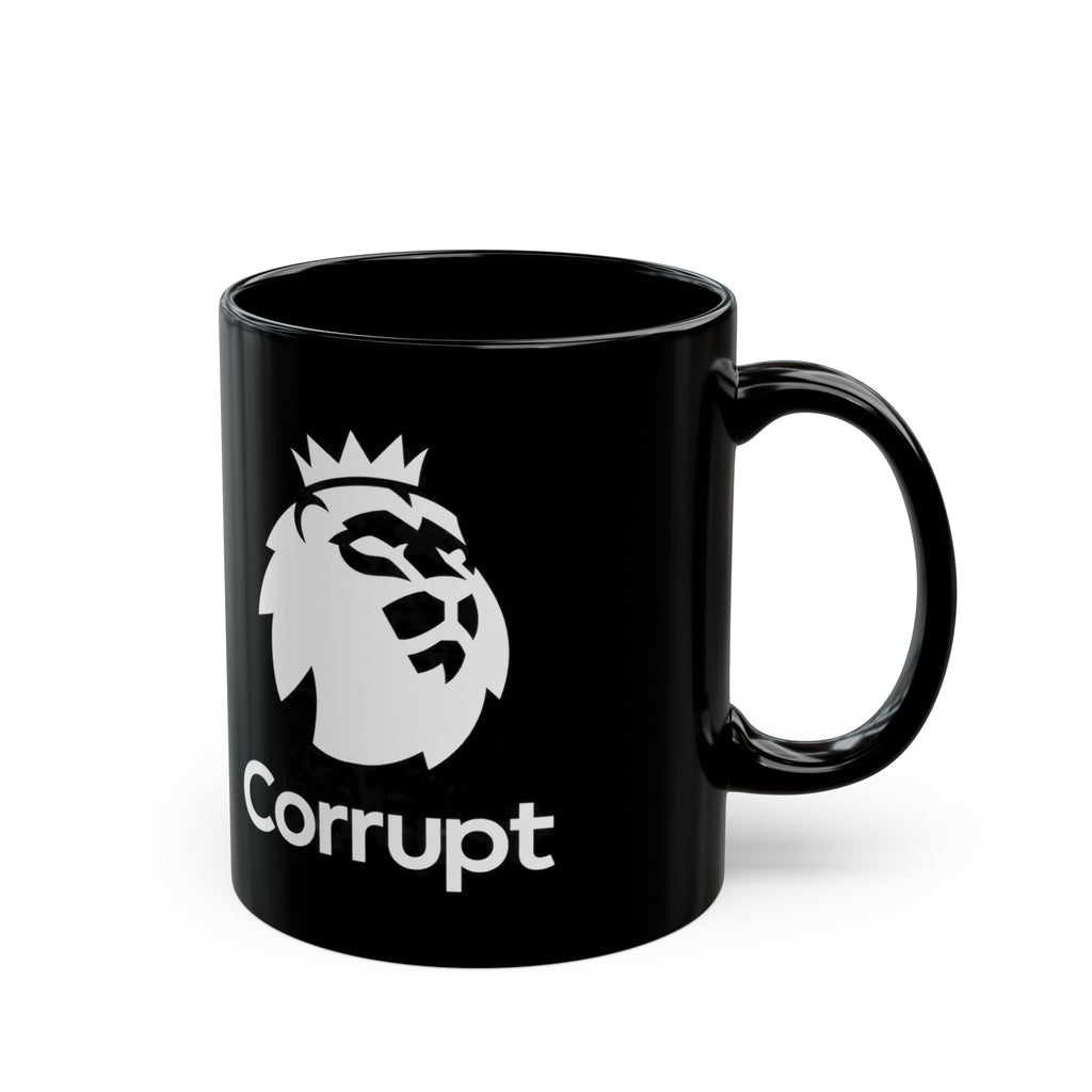 Premier League Corrupt Lion Logo Black Mug — 11oz/15oz Coffee Cup