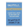 Balotelli Aguero Tea Towel – Waffle Weave Double-Sided Kitchen Towel (So Watch It, Drink It In)