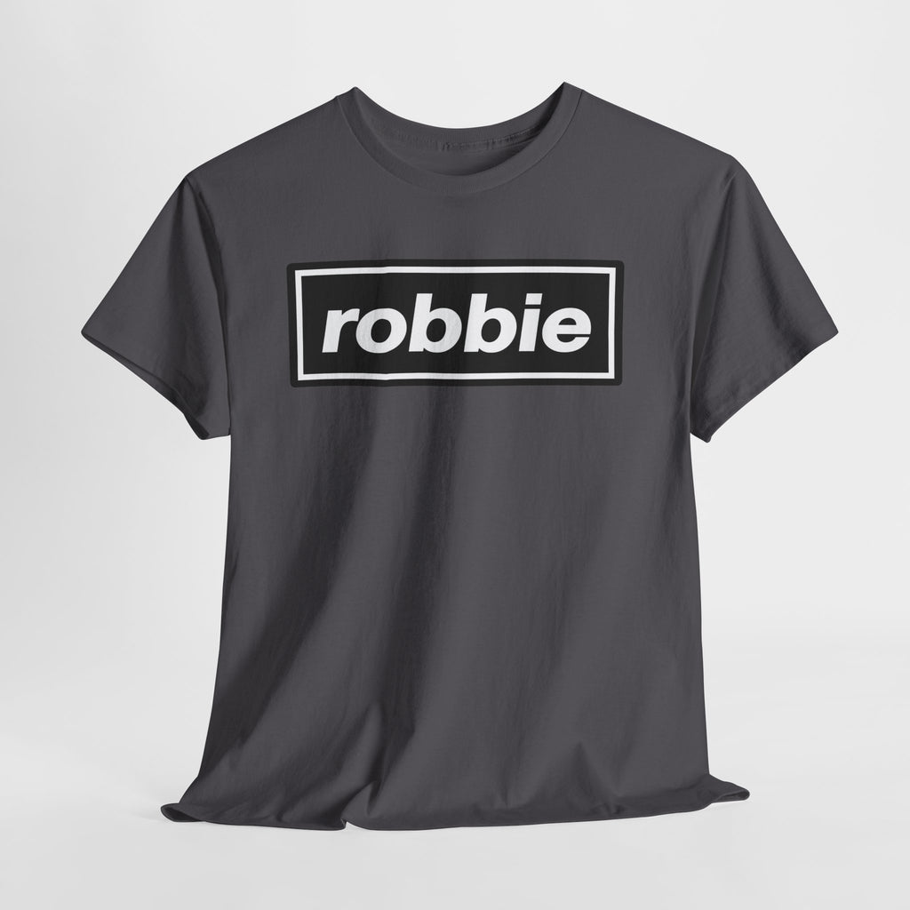 Robbie Inspired Cotton T-Shirt — Minimal Black Box Logo T-Shirt