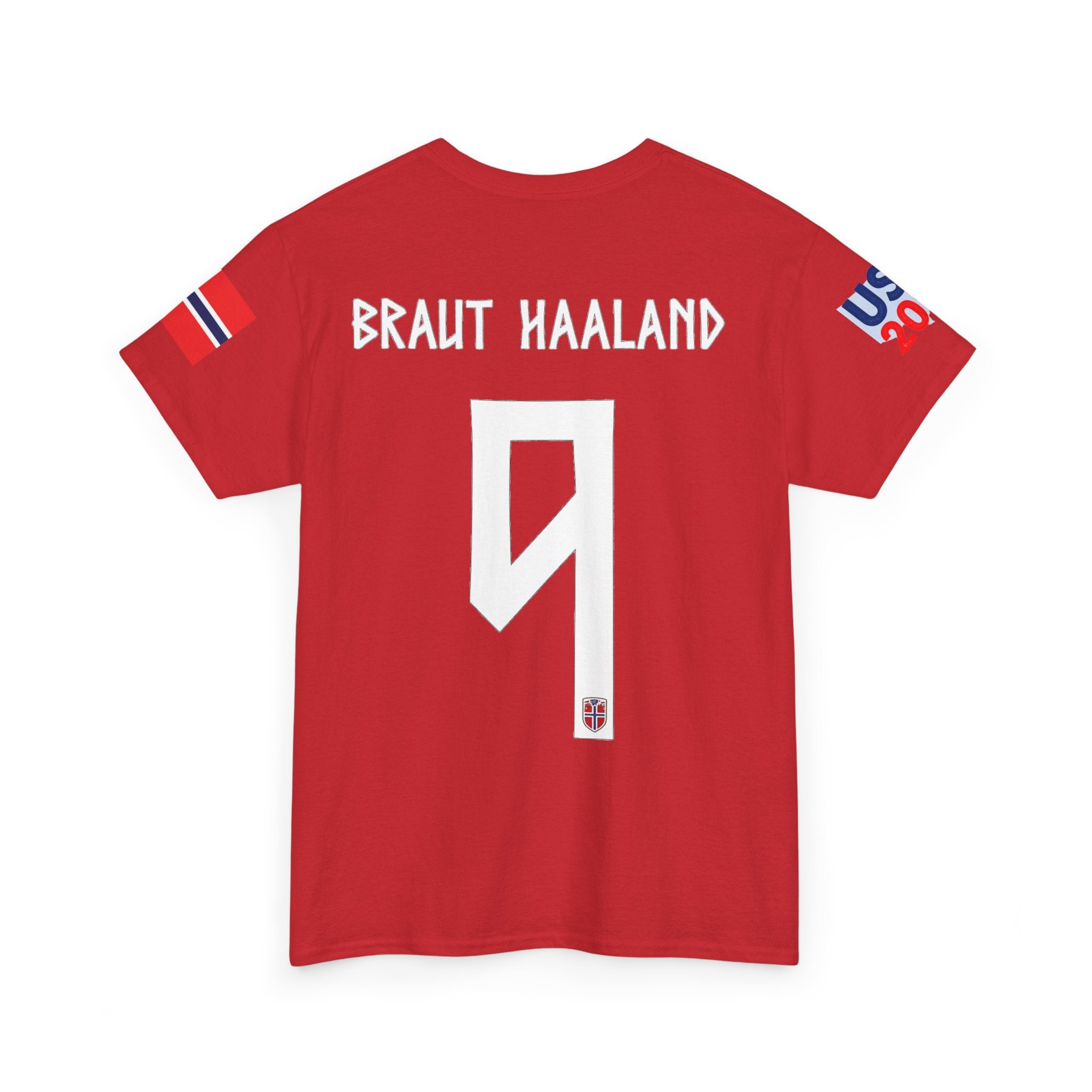 Norway Football Tee — "Braut Haaland" #9 Fan Shirt