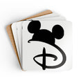 Mickey Silhouette Cork Coaster Set — Disney-Inspired Drink Coasters (4-Pack)