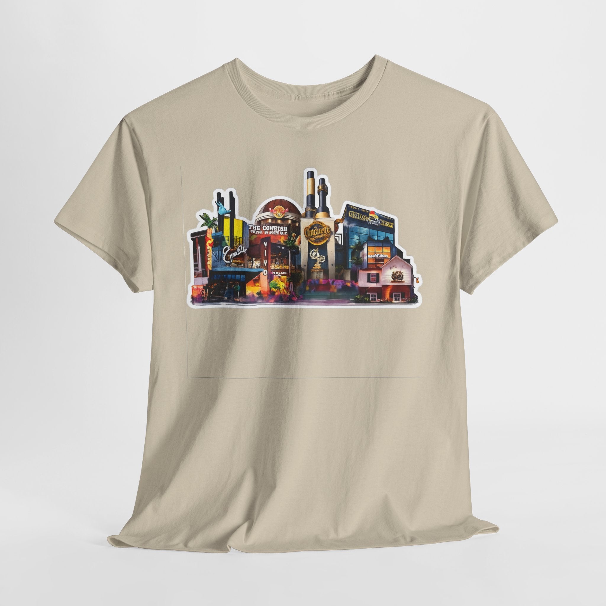 Universal Orlando Skyline T-Shirt — Neon Strip Casino Cityscape Tee