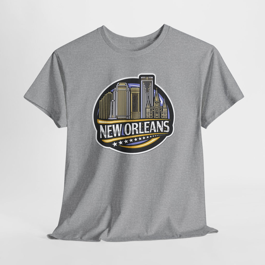 New Orleans Skyline Cotton T-Shirt — City Badge Tee