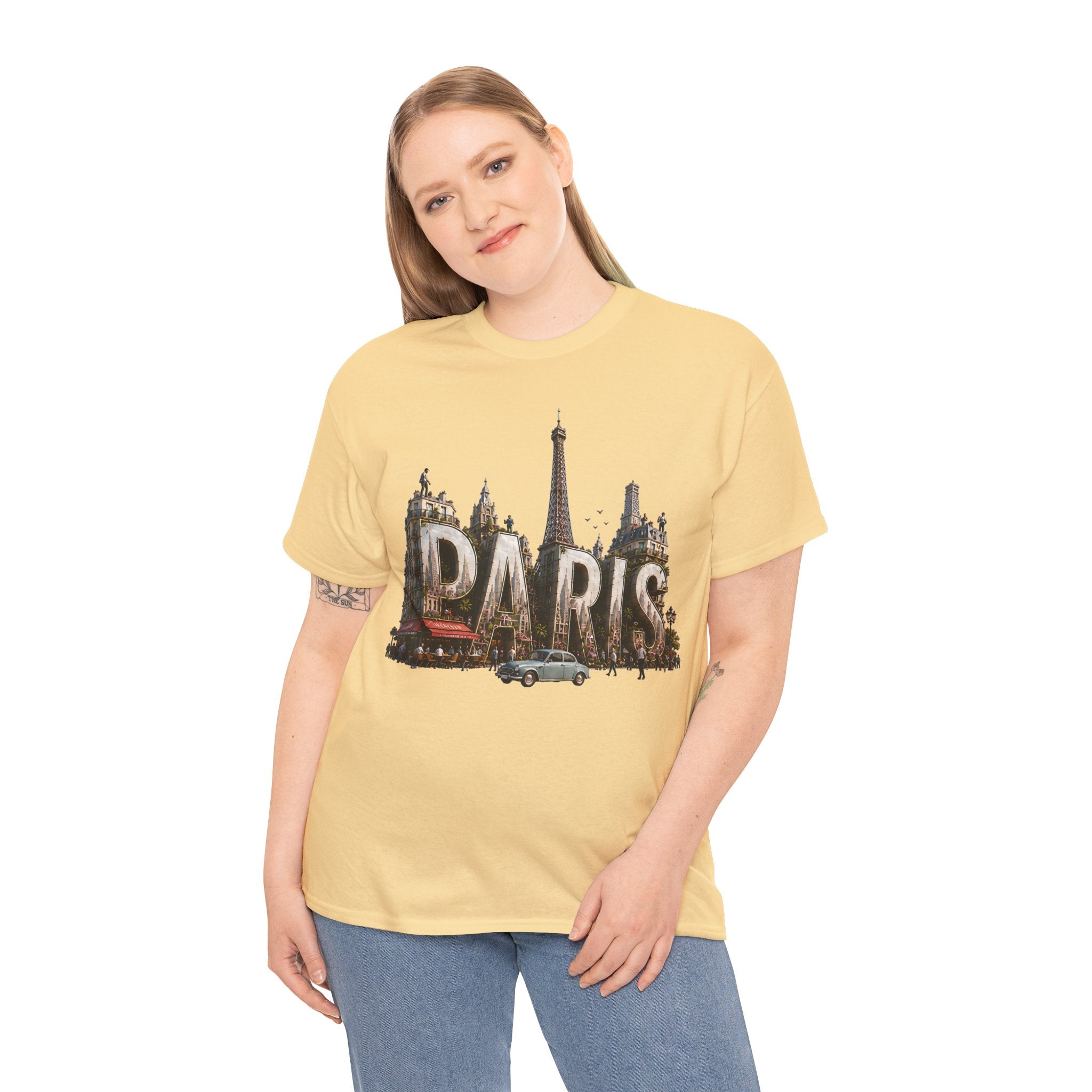 Paris Vintage Landmark T-Shirt — Eiffel Tower Retro Travel Tee