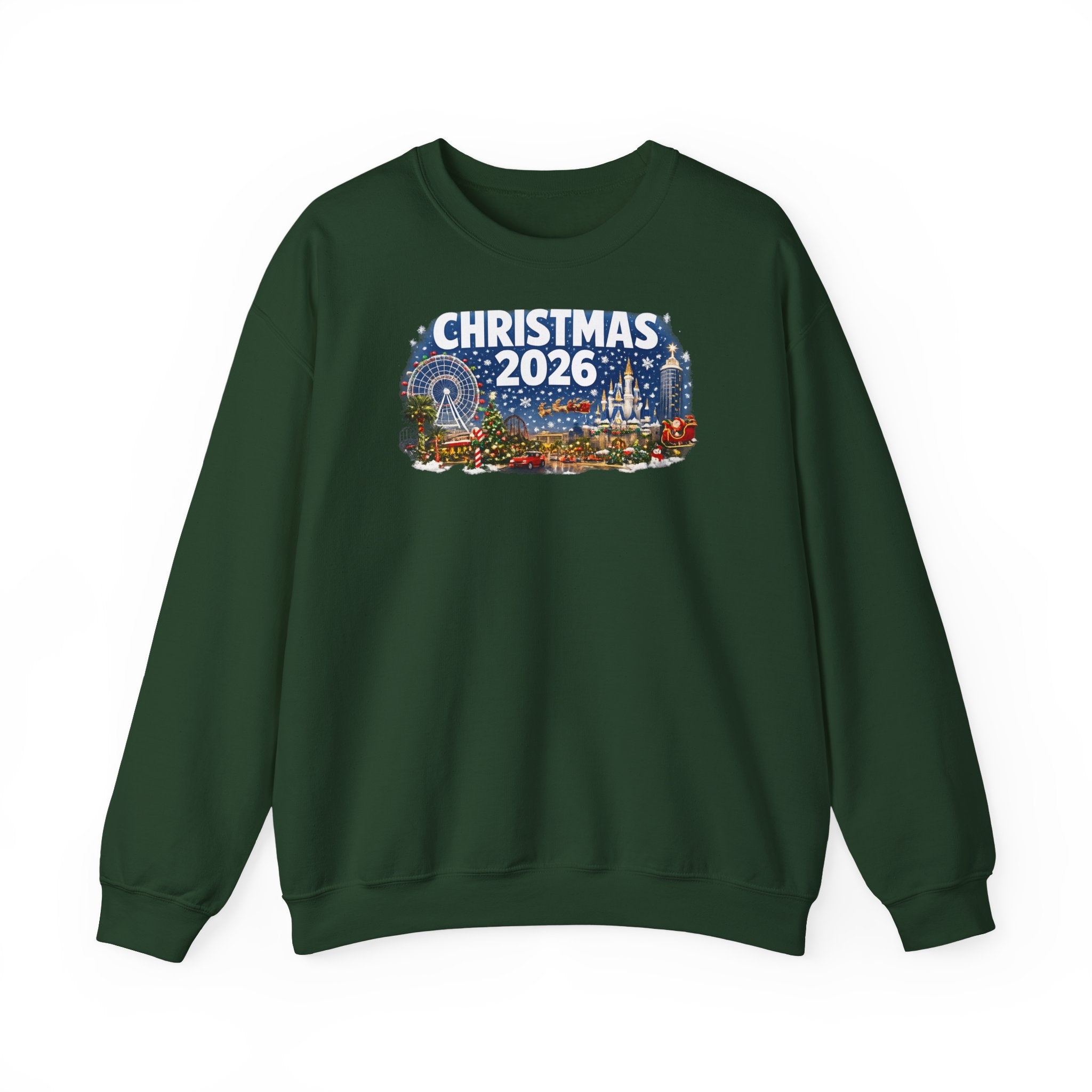 Christmas 2026 Holiday Sweatshirt – Festive Winter Cityscape Crewneck