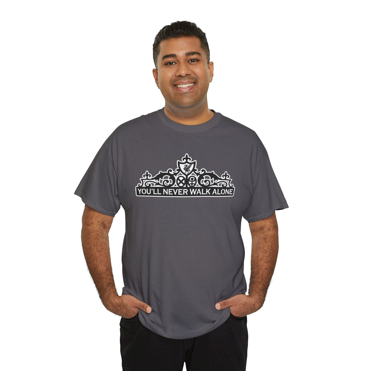 You'll Never Walk Alone T‑Shirt — Liverpool FC Crest Cotton Tee