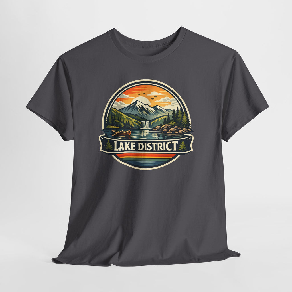 Lake District Graphic Tee — Scenic Mountain & Lake Camping Shirt
