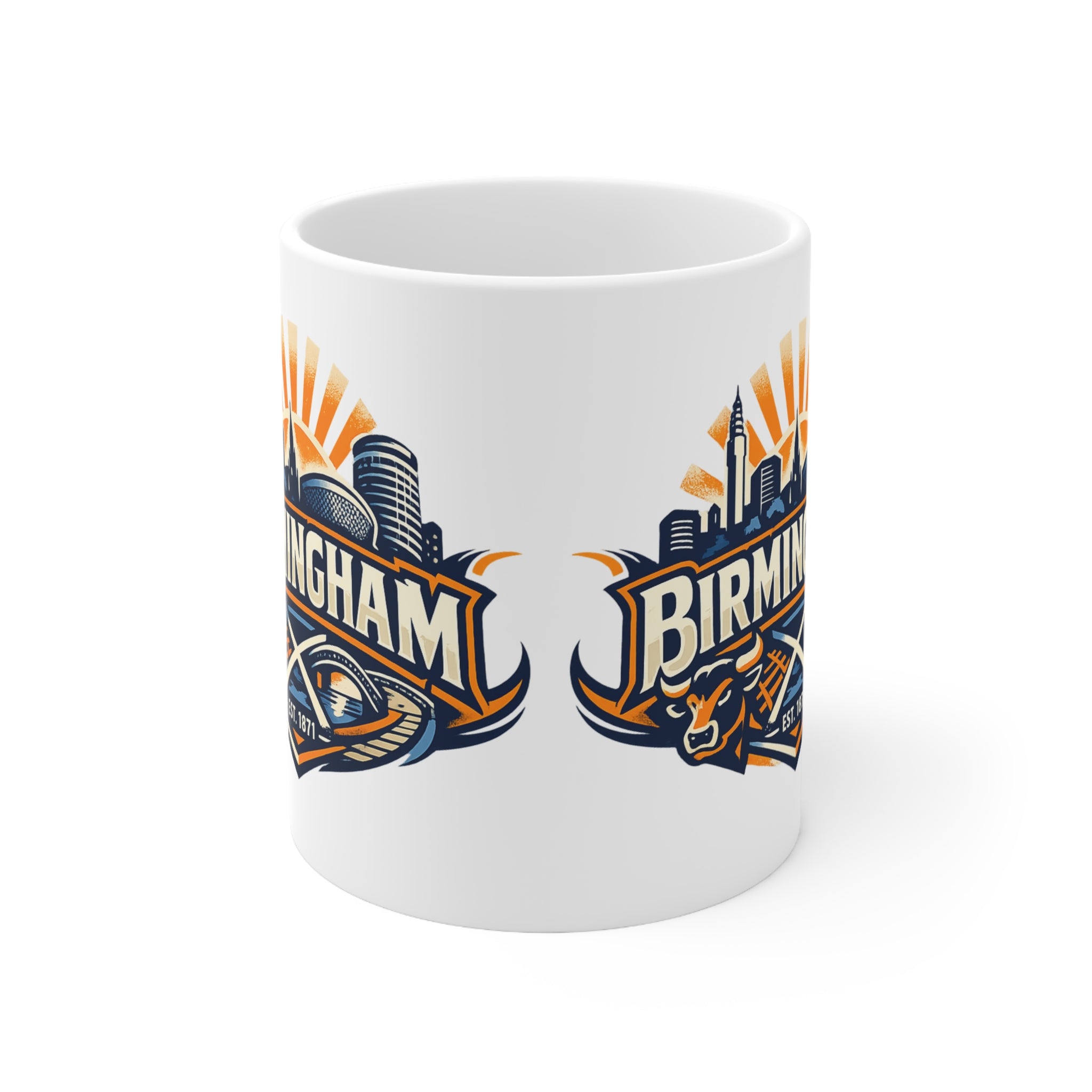Birmingham Skyline Coffee Mug – City Crest Ceramic Mug (11oz & 15oz)