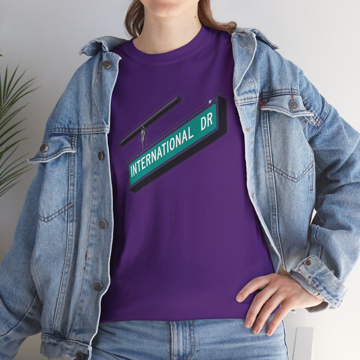 International Dr Street Sign Cotton T-Shirt