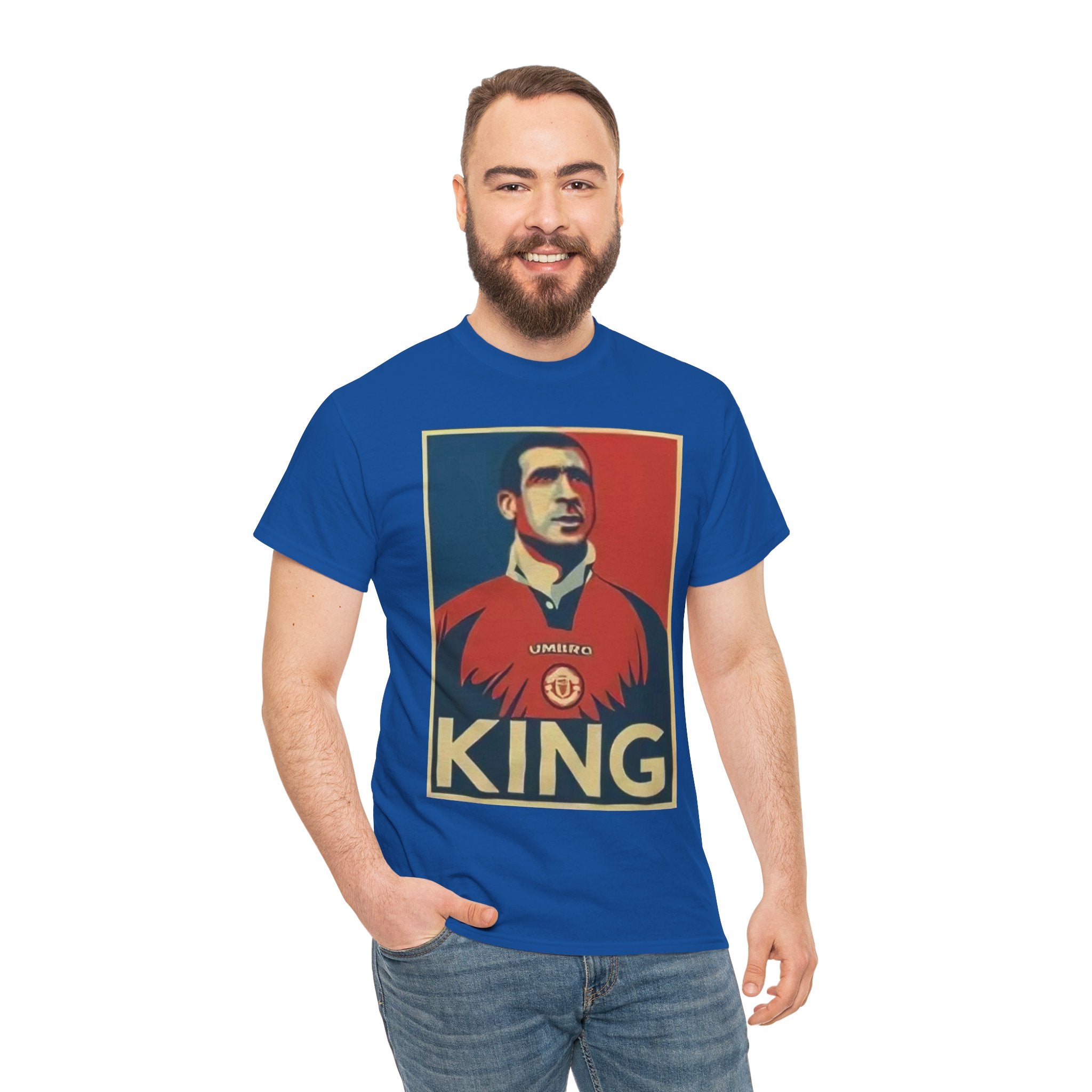 Eric Cantona King Manchester United Graphic Tee — Retro Sports Poster Football Shirt