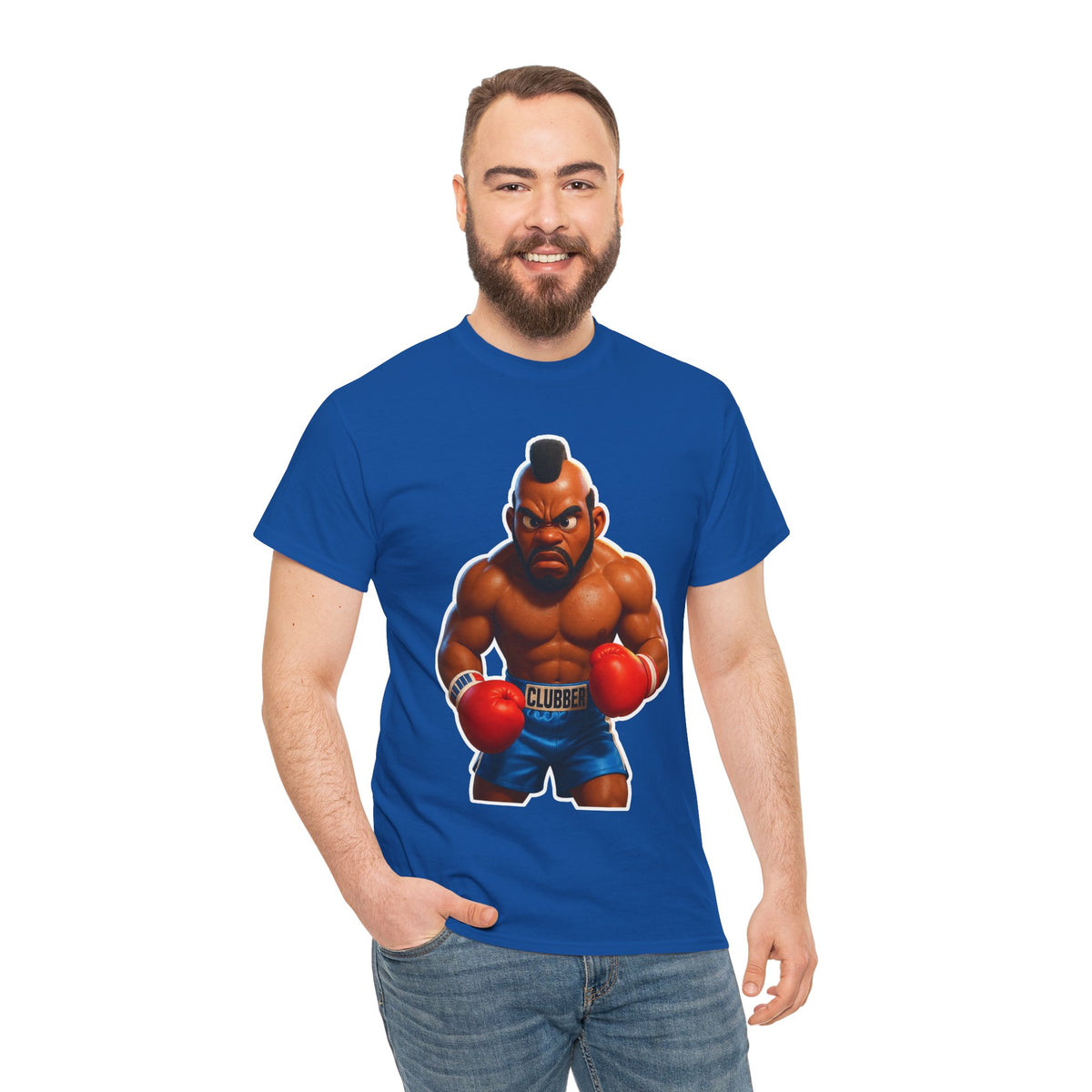 MR T Clubber Lang Boxer Character Tee — Tough Guy Cartoon Boxing T-Shirt
