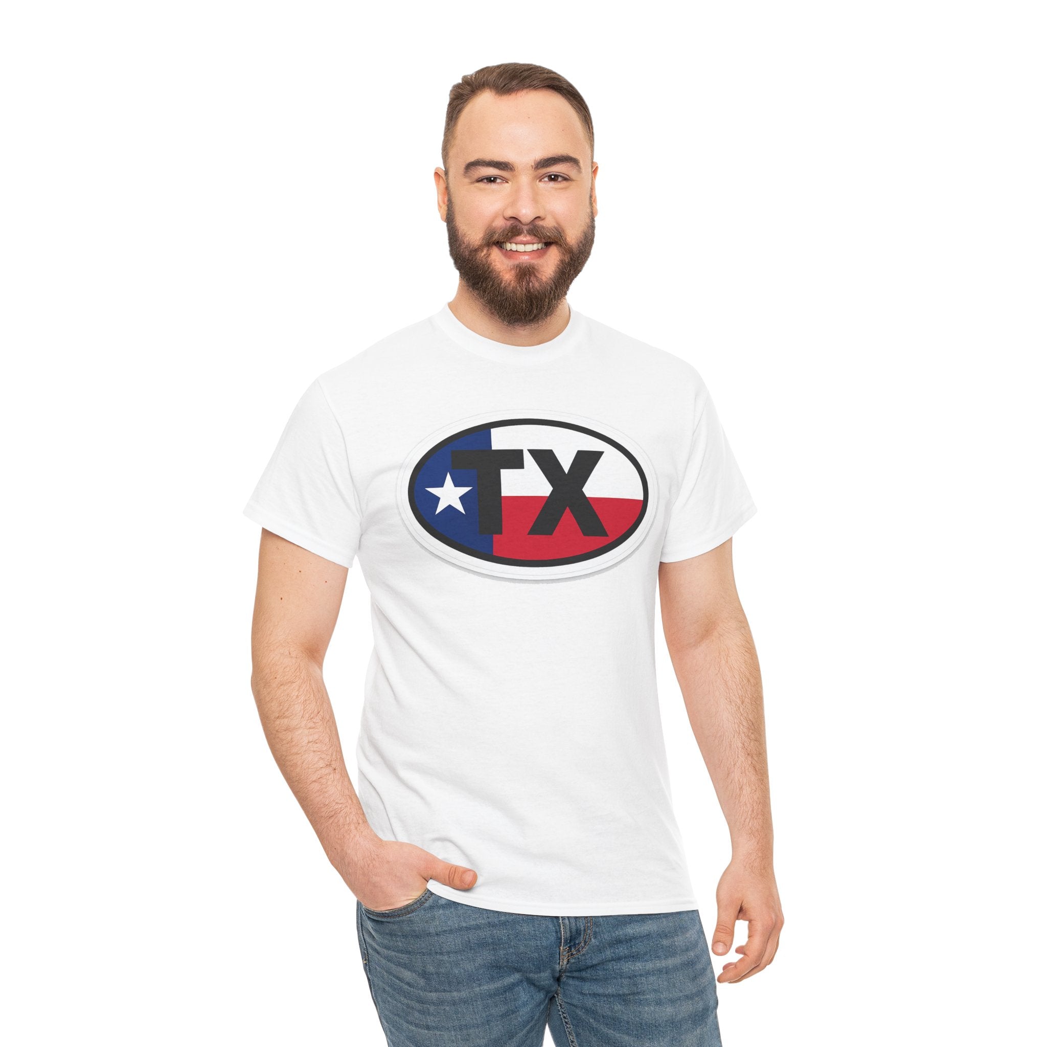 Texas Flag TX Oval T-Shirt — Patriotic Lone Star Tee