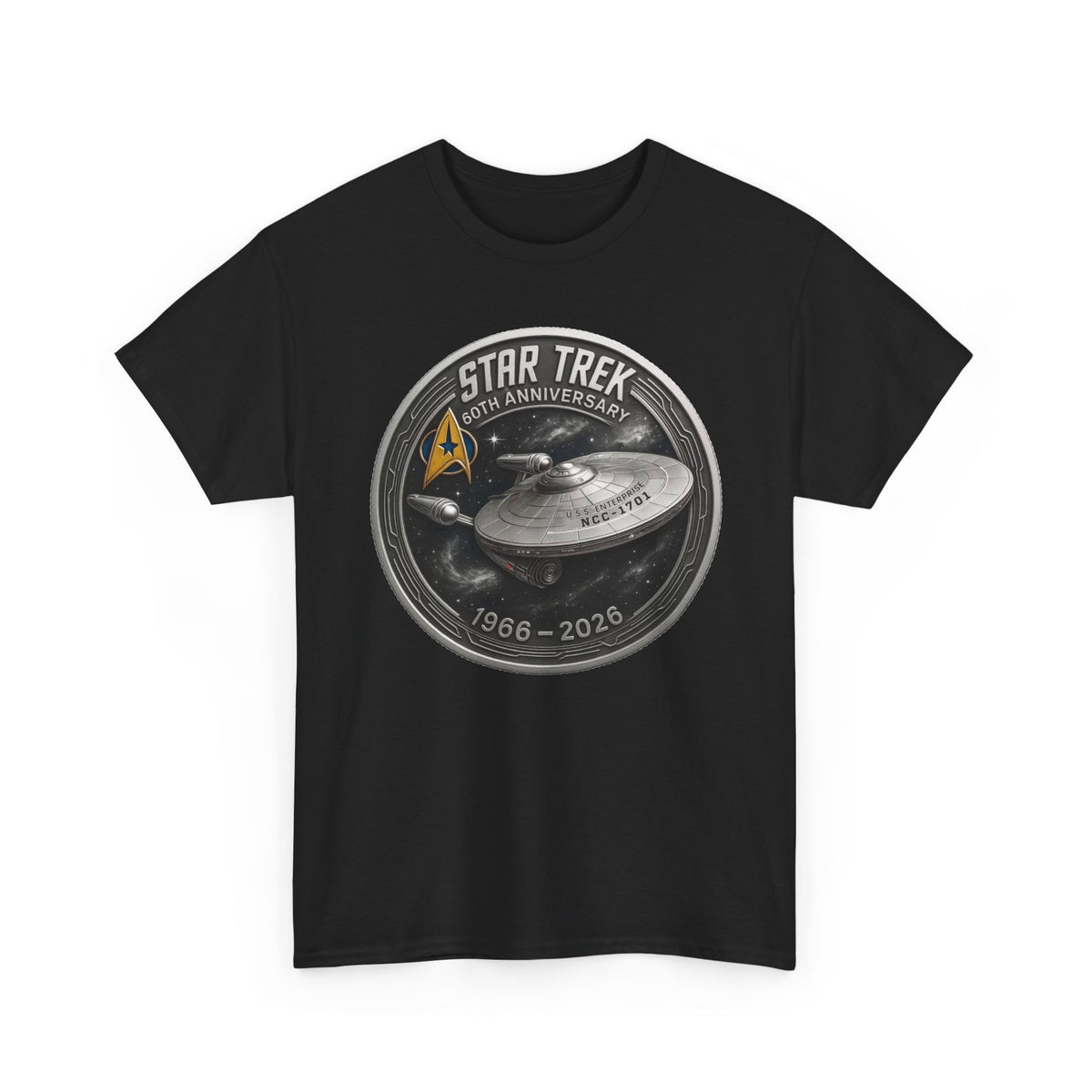 Star Trek 55th Anniversary Cotton T-Shirt – USS Enterprise 1966–2021 Graphic Shirt