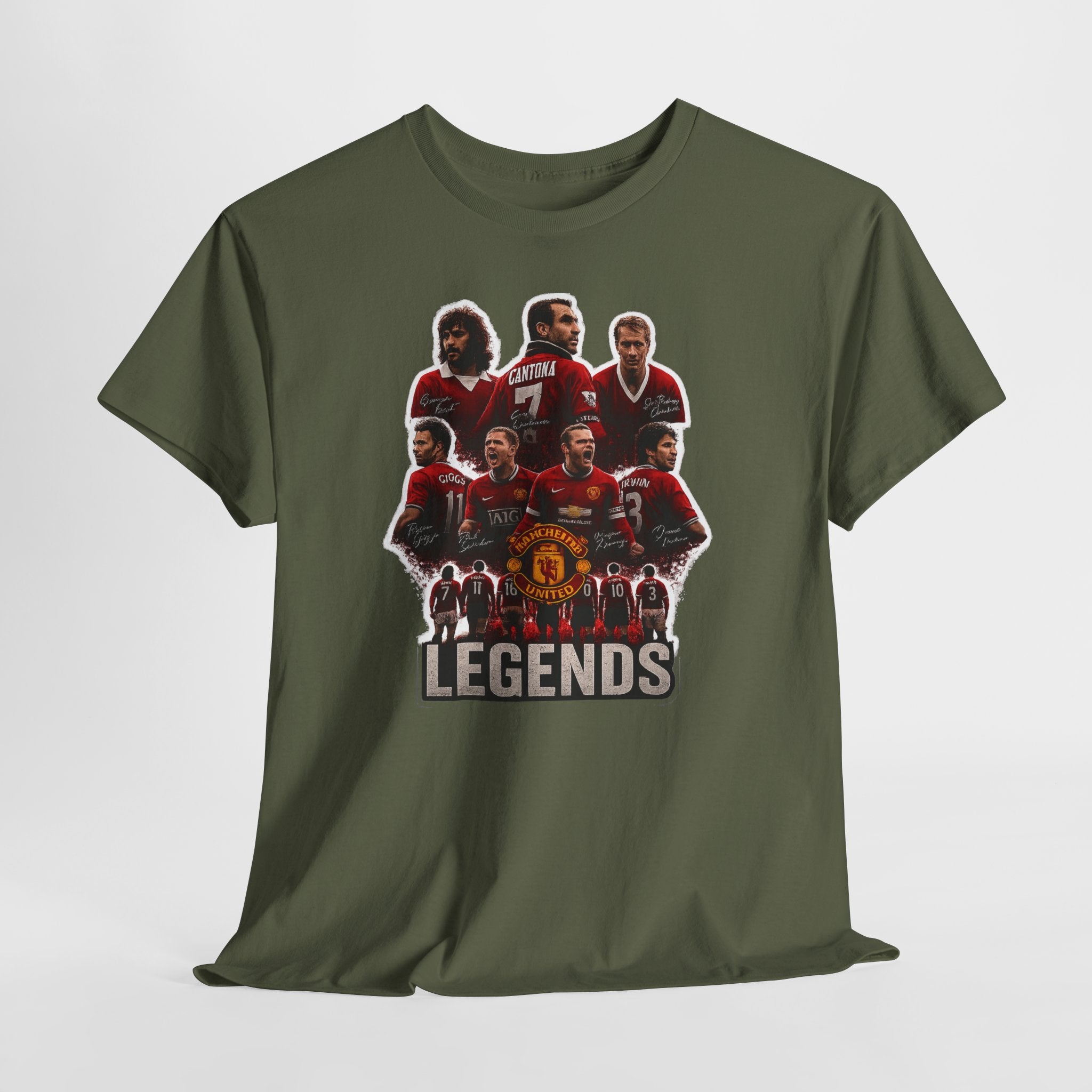 Manchester United Legends Football Team Tee — Retro Manchester United Players Graphic Shirt