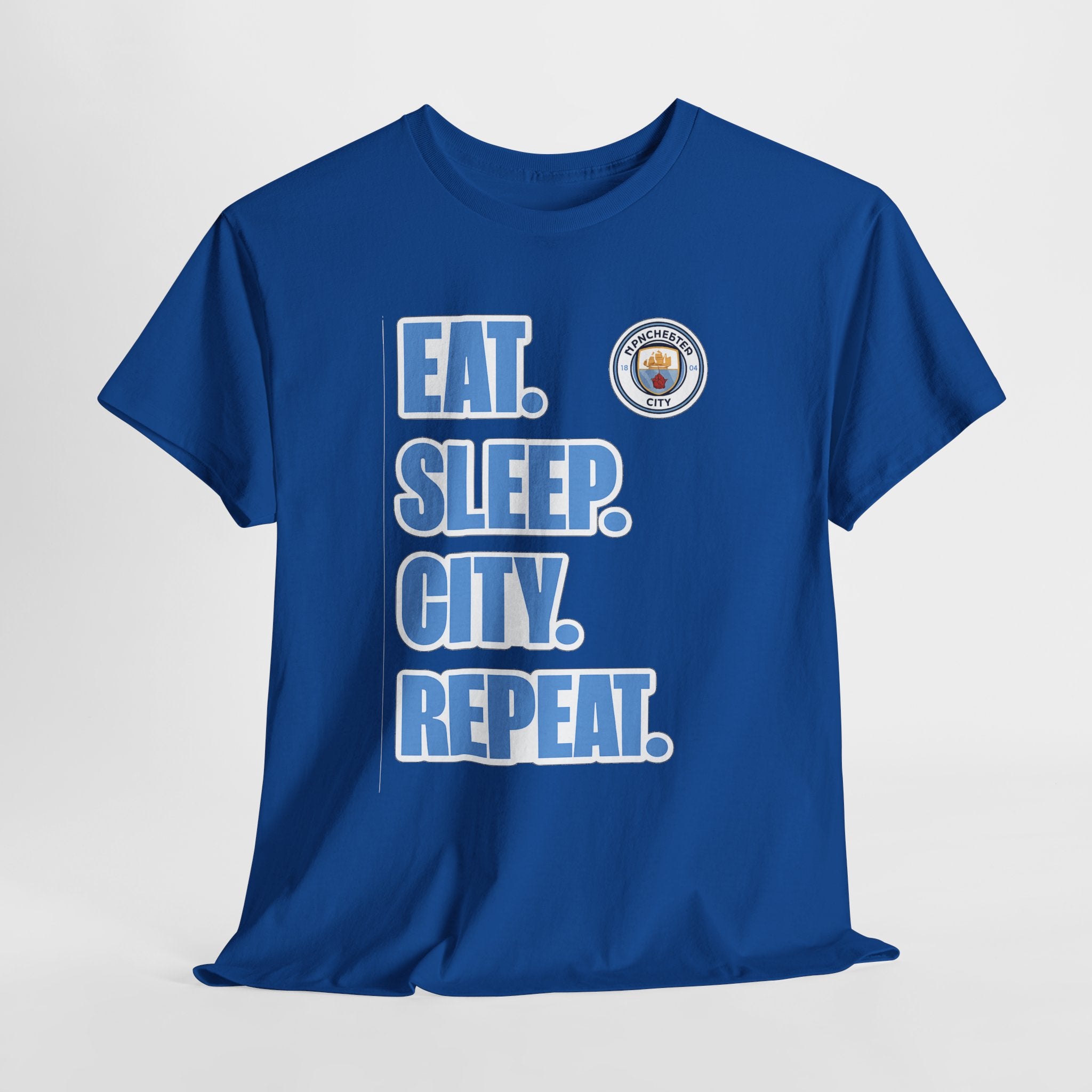 Eat. Sleep. City. Repeat. T‑Shirt — Manchester City Fan Tee