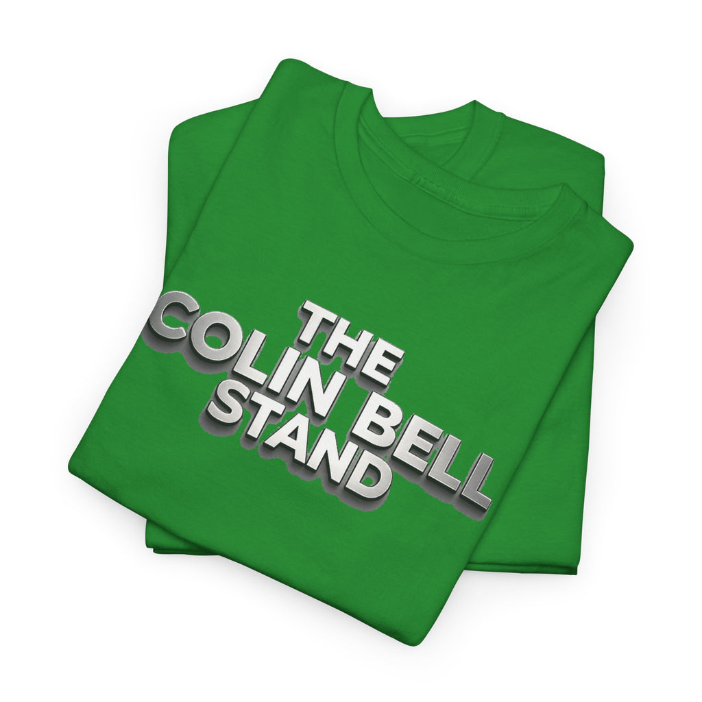 T-Shirt — “The Colin Bell Stand” Retro Chrome Text Tee