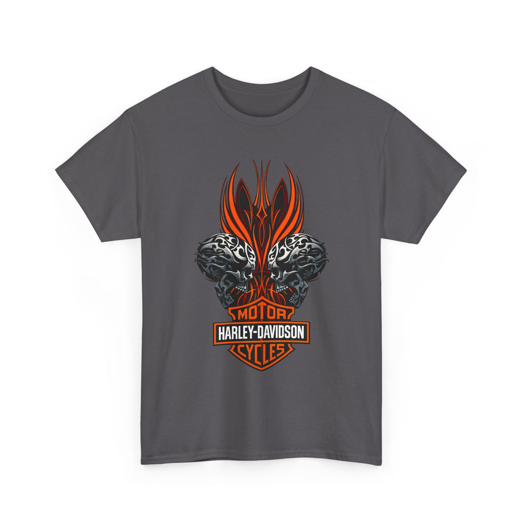 Harley-Davidson Flame Skull T‑Shirt — Motorcycle Biker Tee