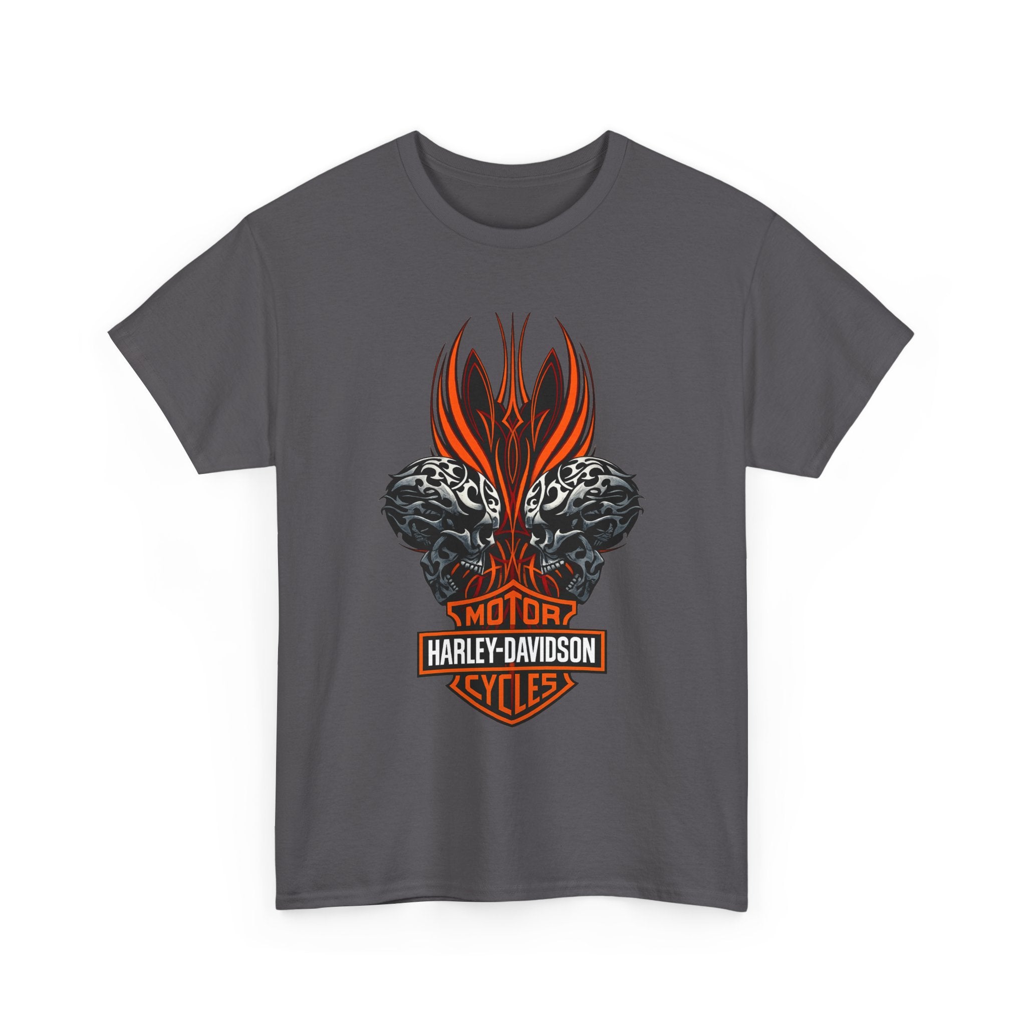 Harley-Davidson Flame Skull T‑Shirt — Motorcycle Biker Tee