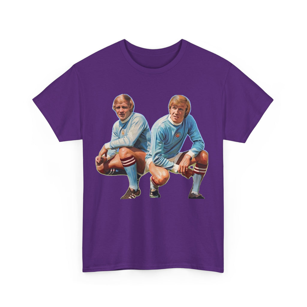 Franny Lee and Colin Bell Manchester City Retro Soccer Players T‑Shirt — Vintage Football Graphic Tee