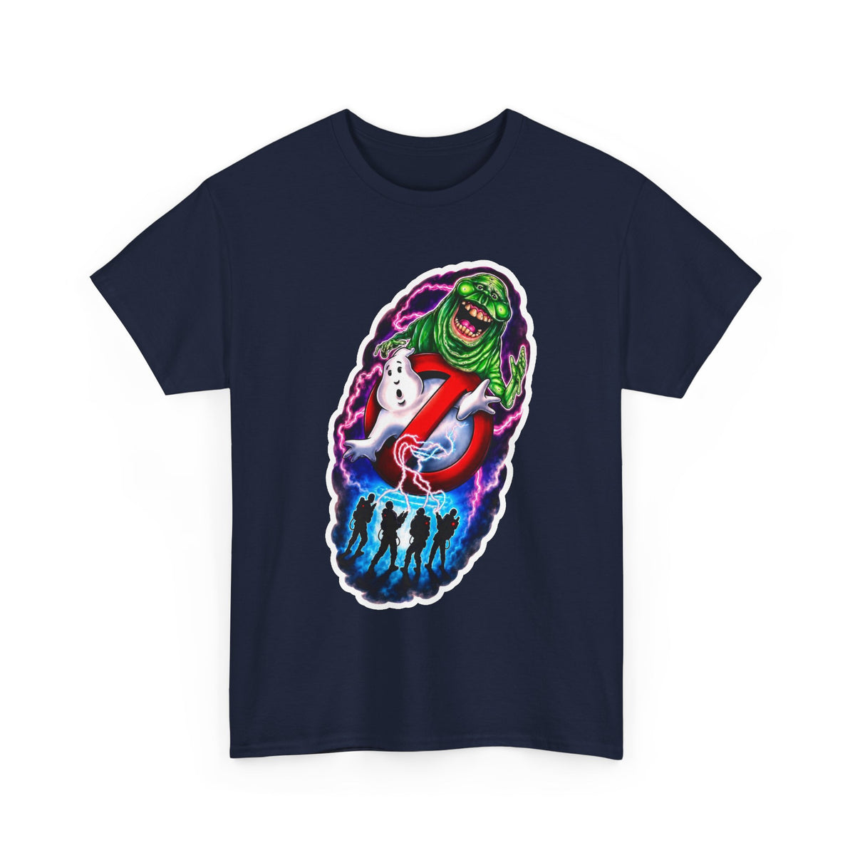 Ghostbusters Slimer Retro Graphic Tee – Vintage 80s Horror Comedy T-Shirt