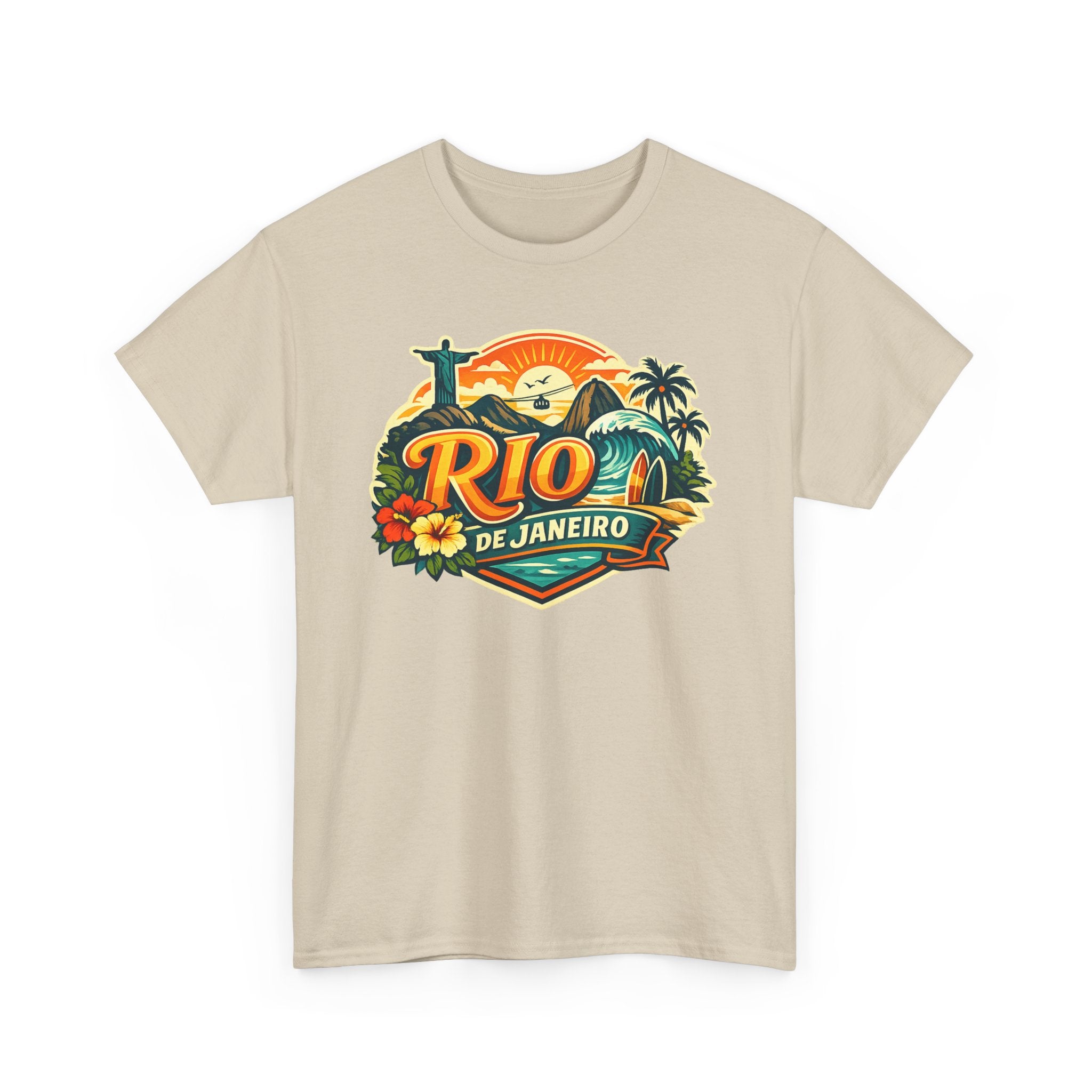 Rio de Janeiro Vintage Travel Tee – Tropical Sunset Beach T‑Shirt