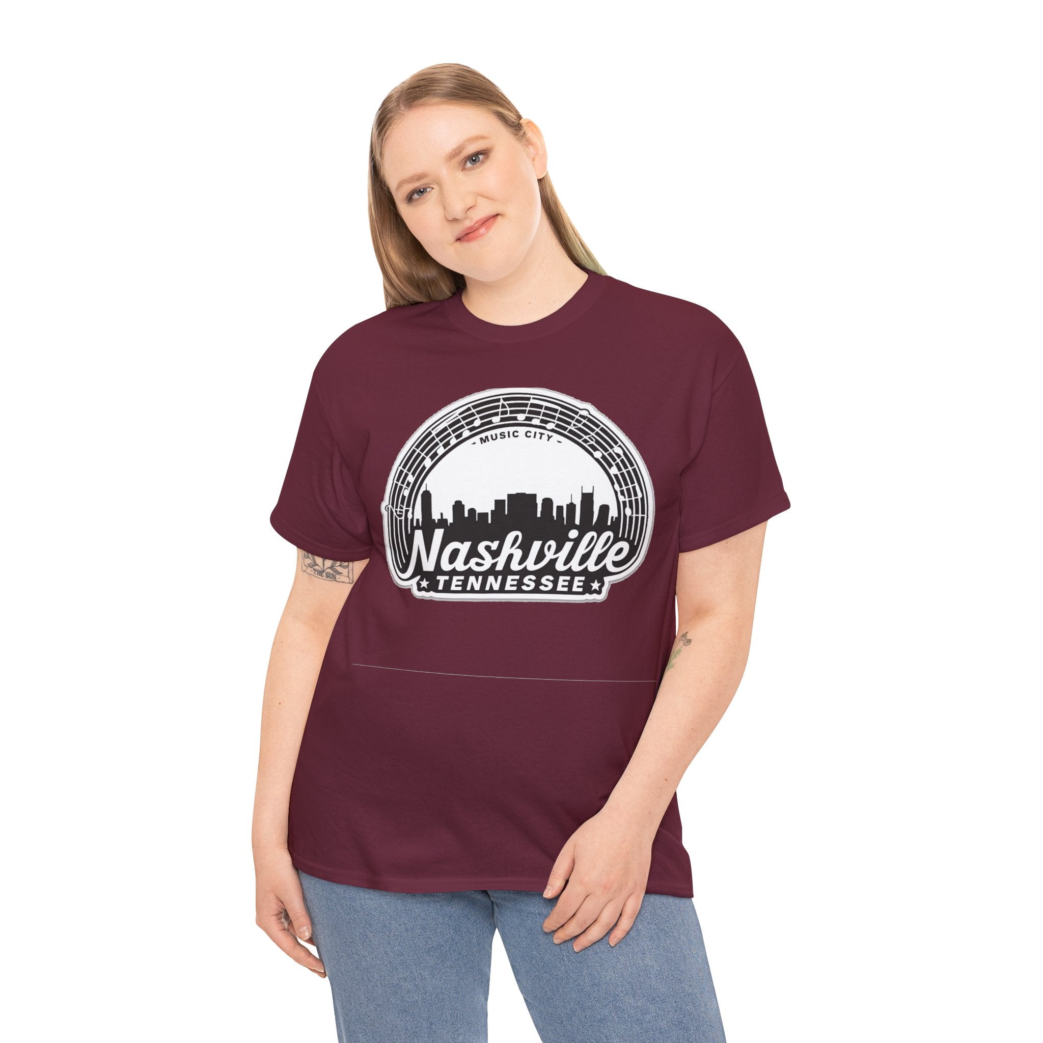 Nashville Tennessee Skyline Tee — Retro Music City Graphic Shirt