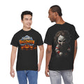 Halloween Horror T-Shirt – 'Happy Halloween' Pumpkin Front & Creepy Doll Back
