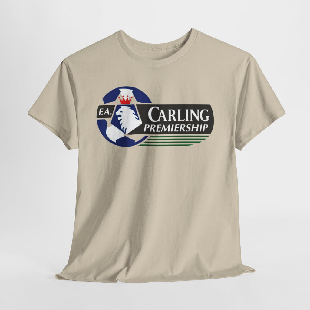 Carling Premiership Soccer Logo Tee — Vintage Football T‑Shirt