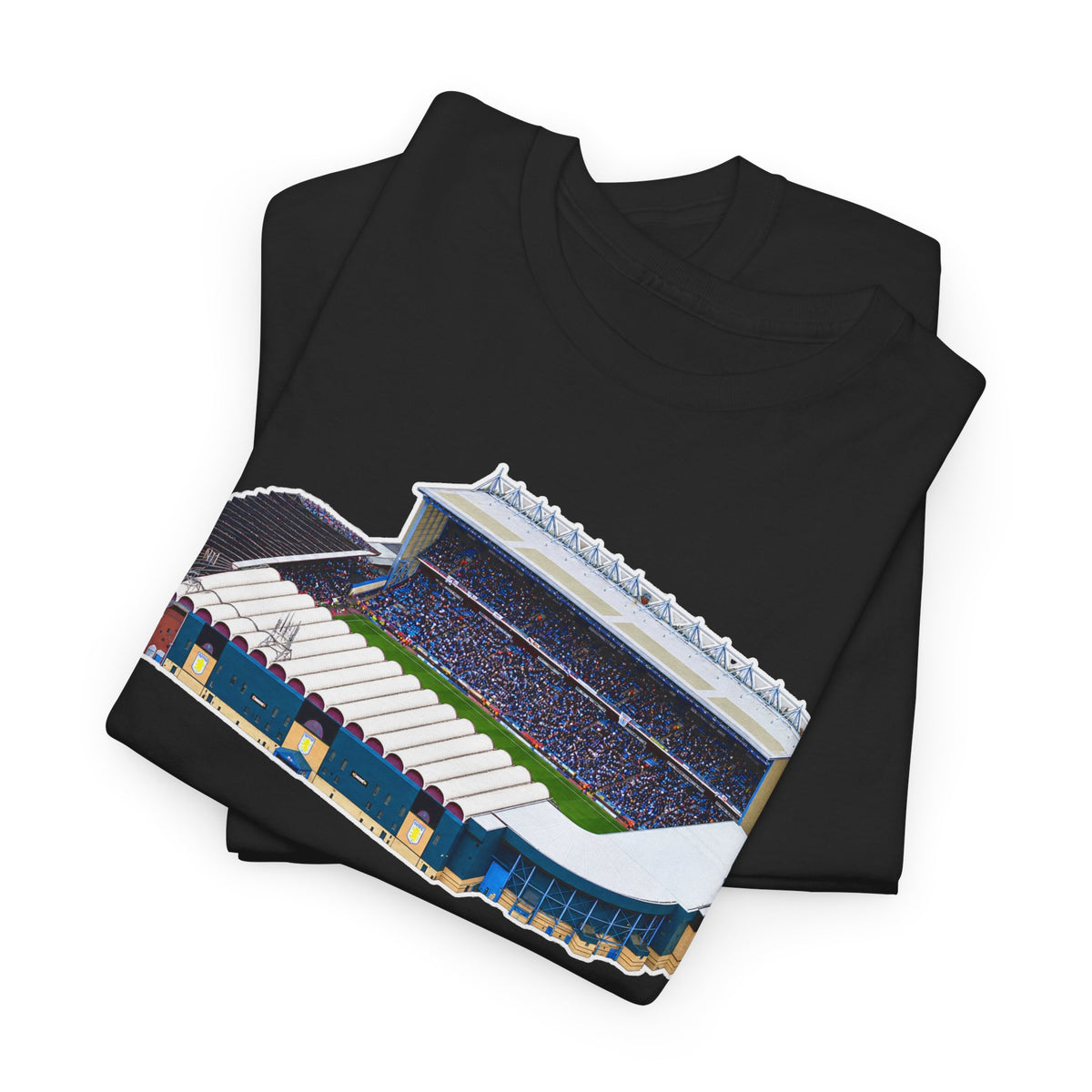 Manchester City Maine Road Stadium Illustration T‑Shirt — Vintage Football Arena Graphic Tee