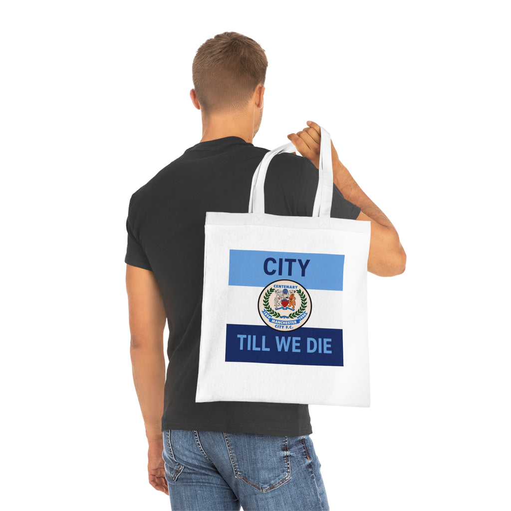 City Till We Die Cotton Tote - Football Fan Flag Tote Bag