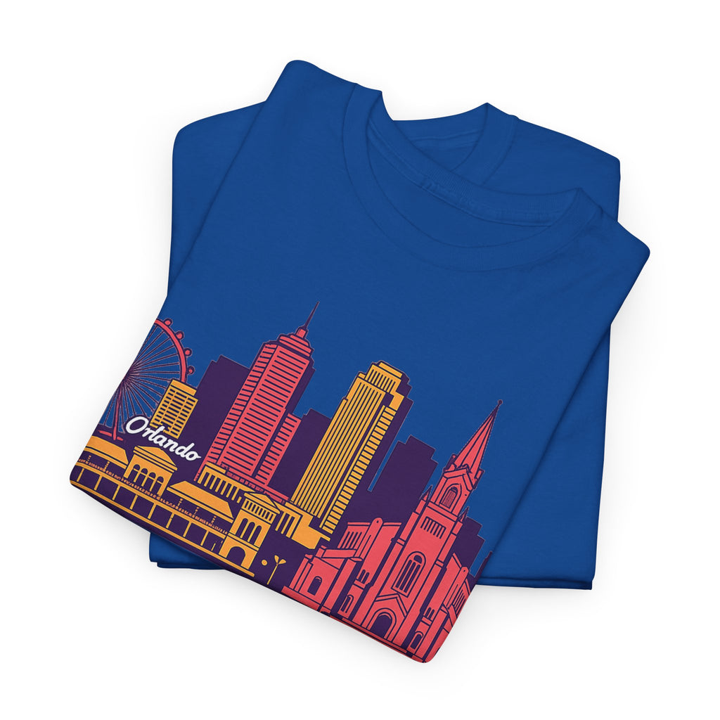 Orlando City Skyline T-Shirt — Colorful Urban Landmark Graphic Tee