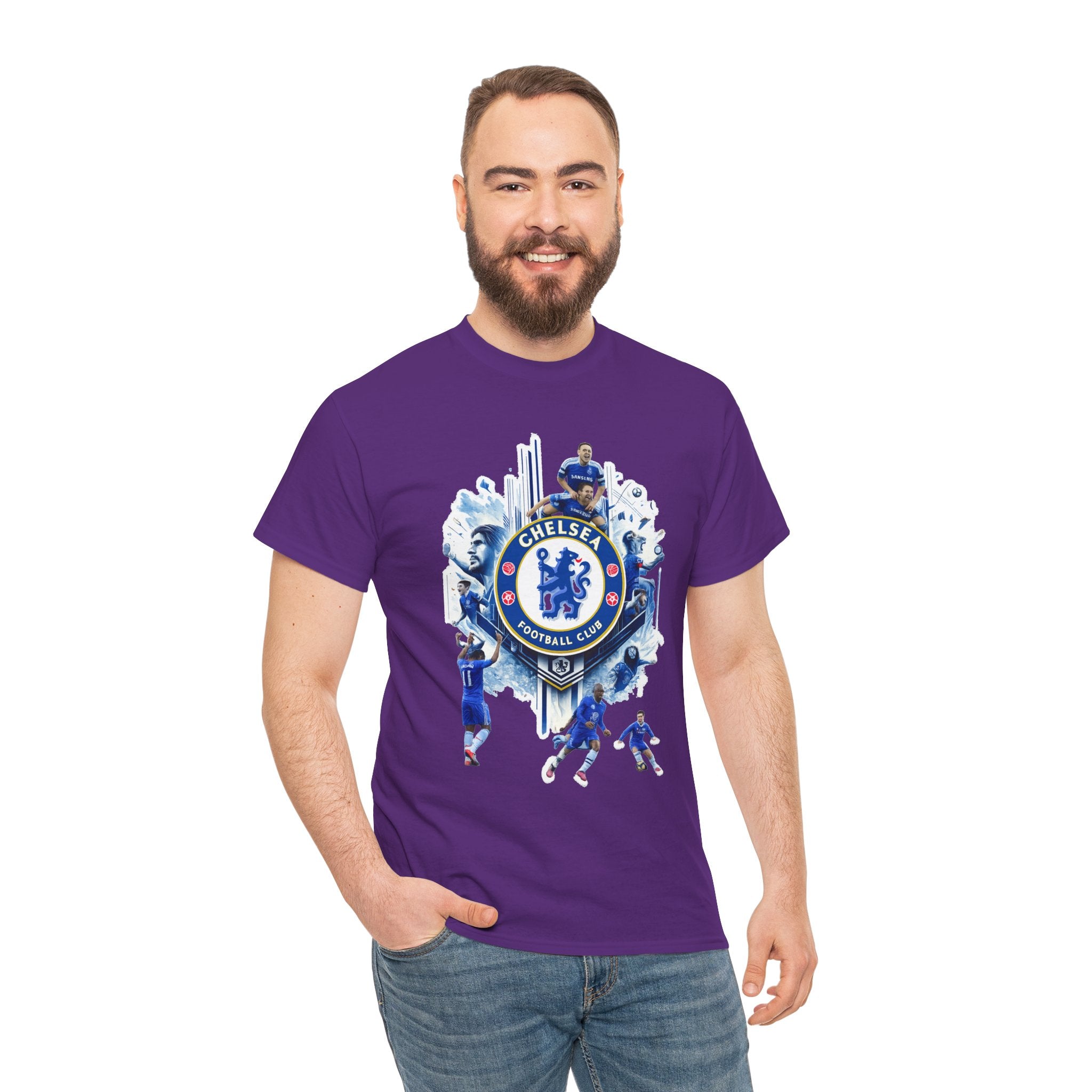 Chelsea FC Crest Players T-Shirt — Blue Football Fan Tee