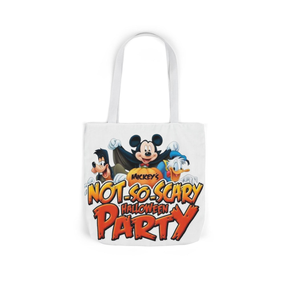 Halloween Party Canvas Tote Bag — "Not-So-Scary Halloween Party" Graphic