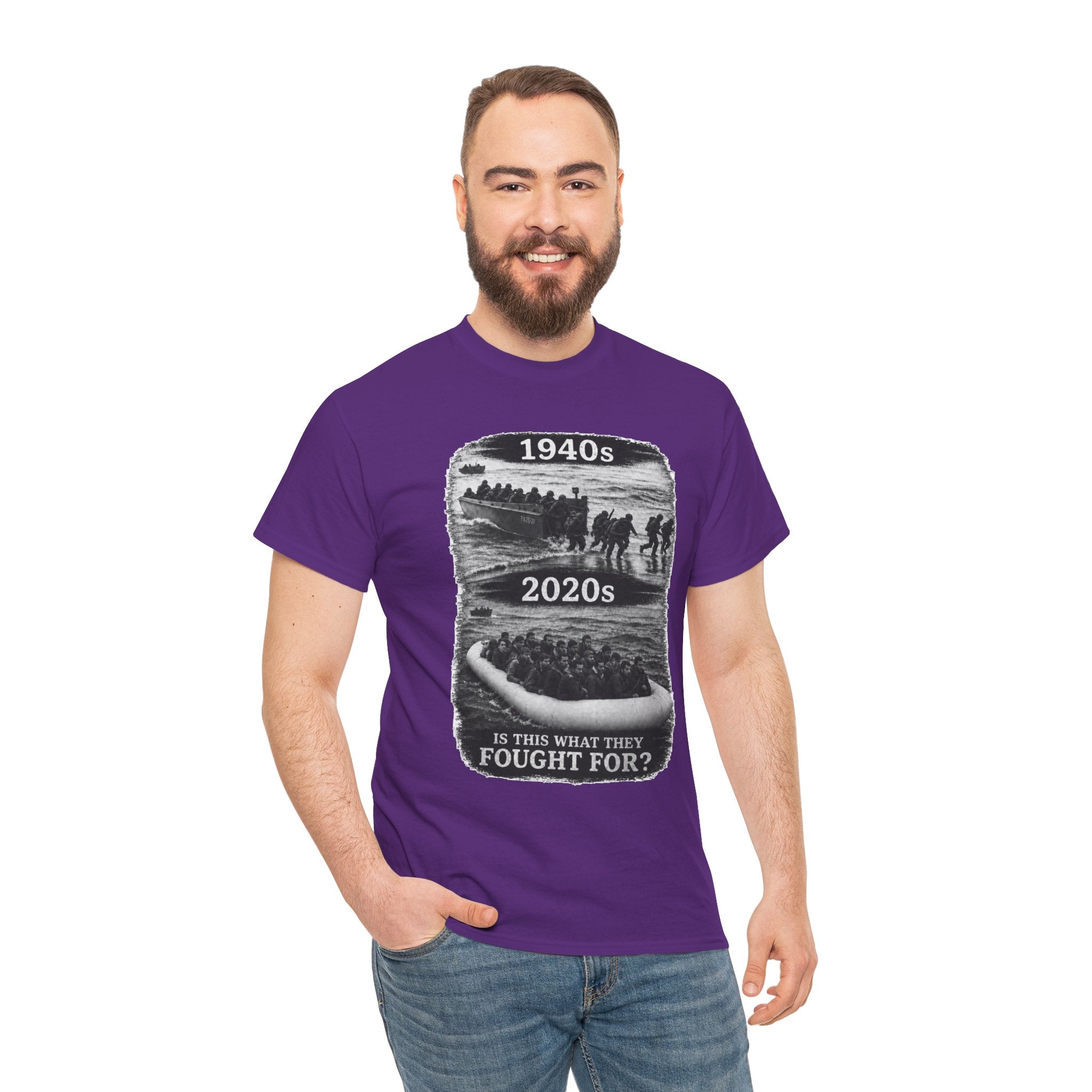 1940s vs 2020s Veterans Tribute Tee — "Is This What They Fought For?"