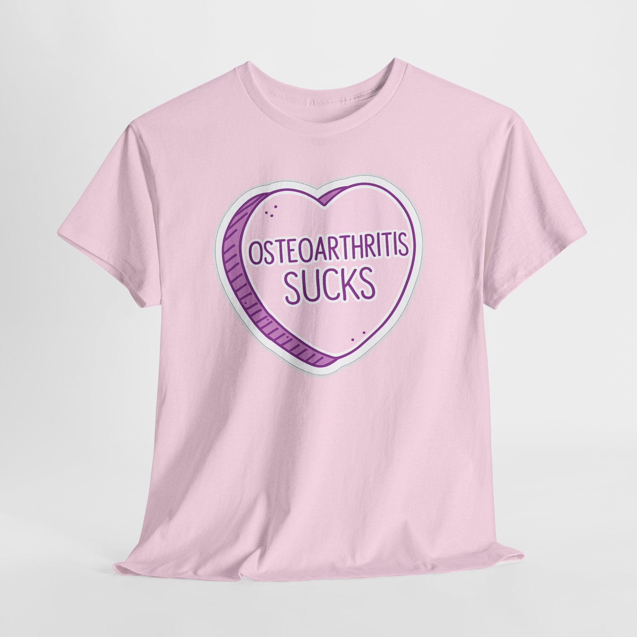 Osteoarthritis Sucks T-Shirt — Pink Heart Awareness Tee