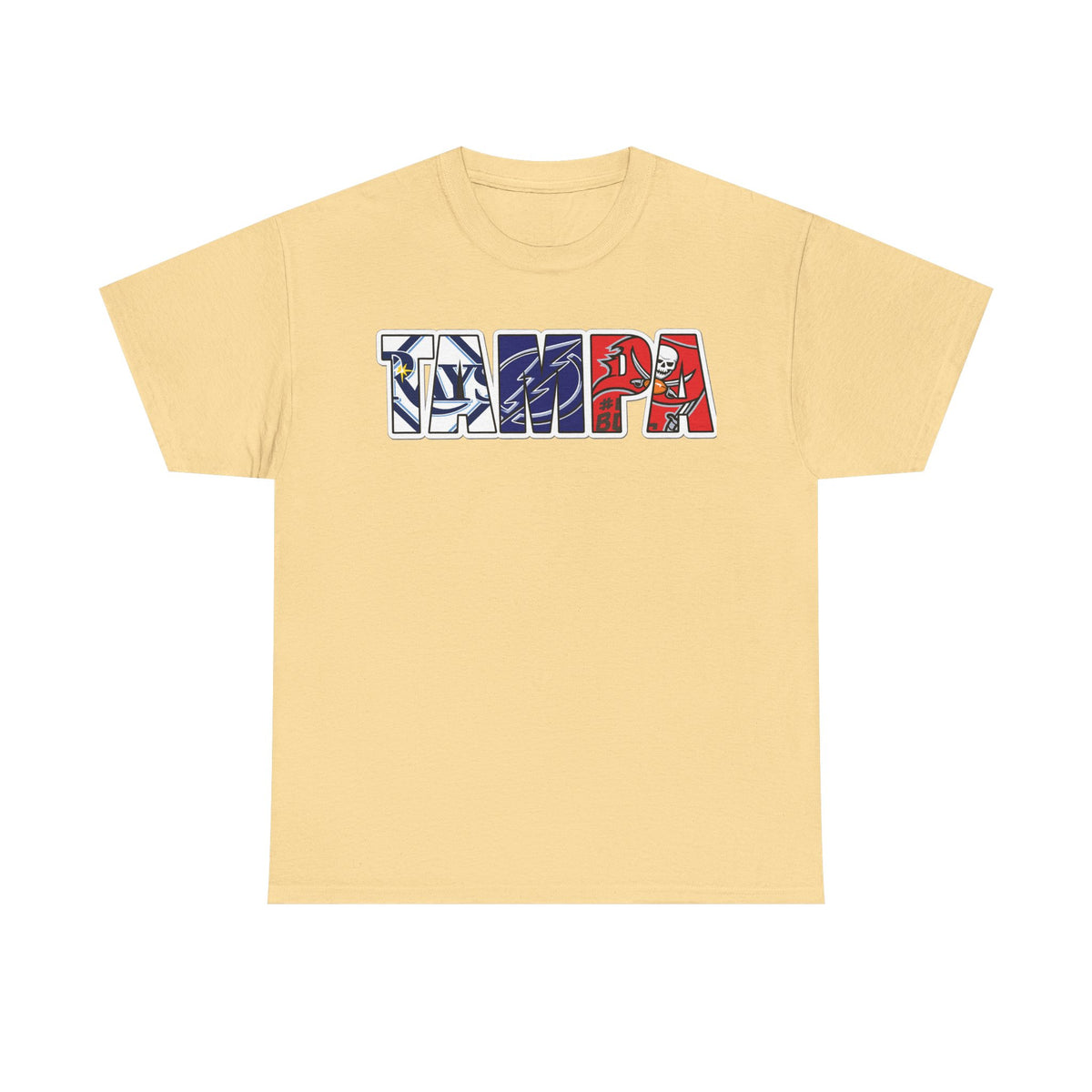 Tampa Block Letter Tee — Florida Flag Graphic T‑Shirt