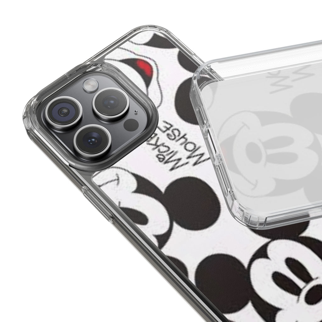 Mickey Mouse Clear Phone Case – Retro Cartoon Pattern Clear Case