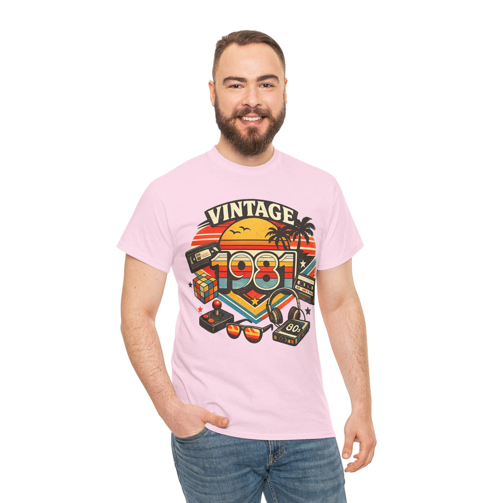 Vintage 1981 Retro Tee — 80s Nostalgia Graphic T-Shirt