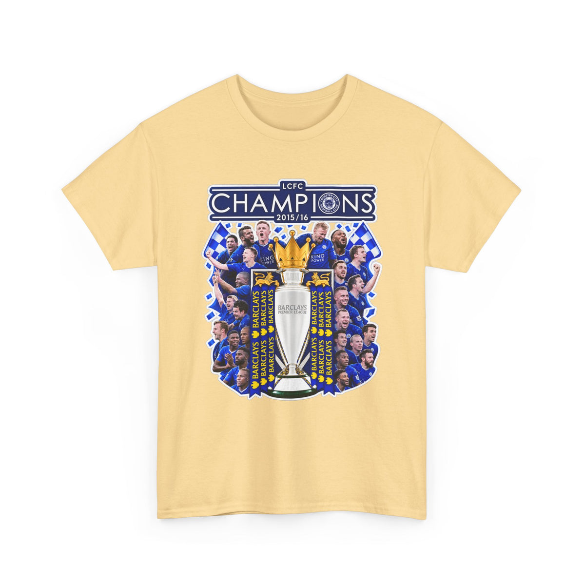 Leicester City 2015/2016 Champions Trophy Soccer T-Shirt — Team Victory Graphic Tee
