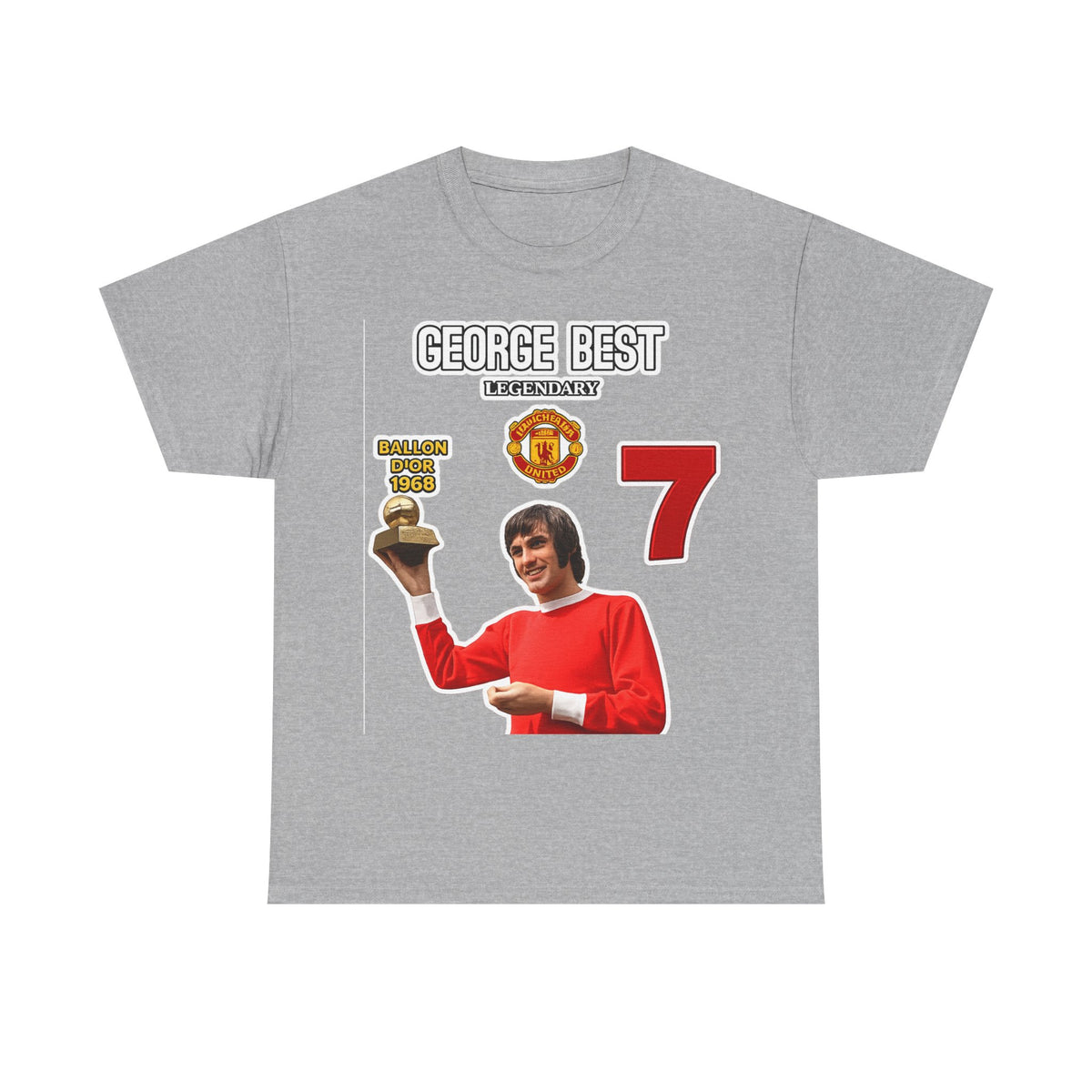 George Best Manchester United #7 Vintage Soccer T-Shirt – Ballon d'Or Tribute